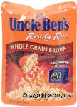 Uncle Ben's Ready Rice whole grain brown, microwave in the pouch Center Front Picture